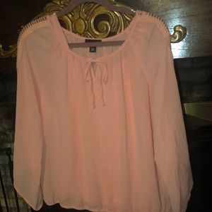 NWT-ALYX PXL APRICOT BLOUSE SHEER BLOUSE.